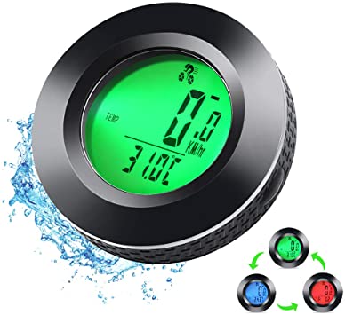 Bike Computer Wireless,3 Color Backlight Bike Speedometer,AutoOn/Off Cycle Bicycle Computer,LCD Power Meter Cycling Computer,Waterproof Bicycle Speedometer,Mountain Bike Odometer Distance Tracker