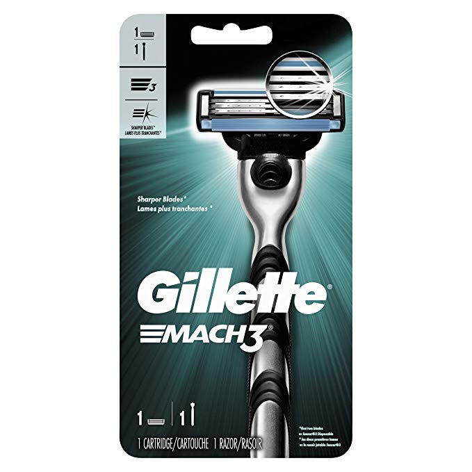 Gillette Mach3 Men's Razor, Handle & 1 Blade Refill