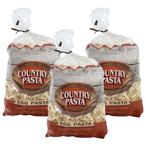 (3 Pack) Country Pasta Homemade Style Egg Pasta, 16 oz