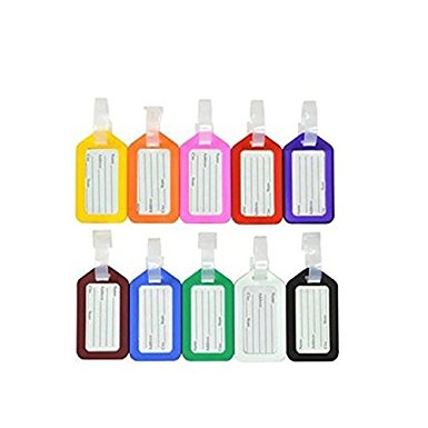 Bluecell Set of 20pcs Plastic Luggage Tag for Carrying on Luggage, Baggage ID, Suitcase Label, Sports Bag