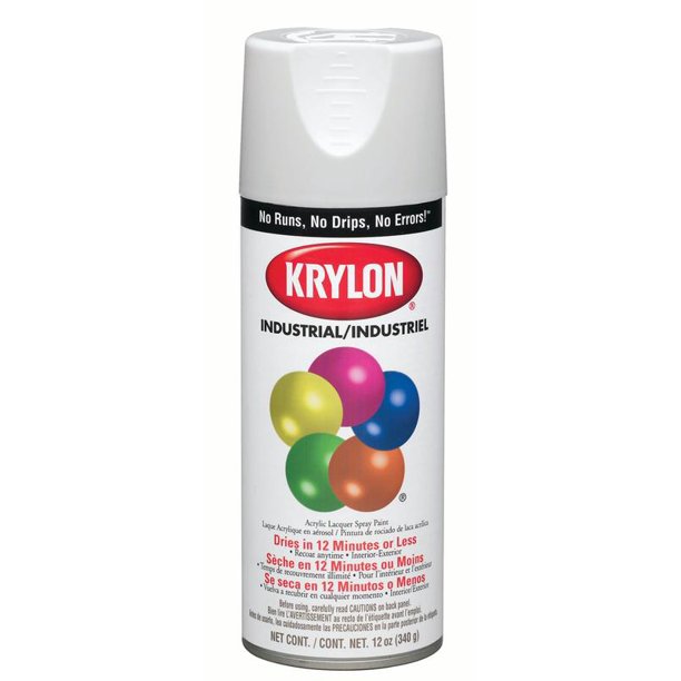 Krylon Industrial 5-Ball 00555 White Gloss Acrylic Enamel Paint - 16 oz Aerosol K01501