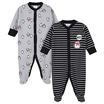 GERBER Baby Boys 2-Pack Thermal Sleep 'N Play