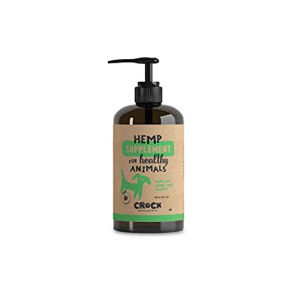 Crocx Hemp Oil for Dogs and Cats (236 ml) Natural, THC&CBD Free Supplement Helps Relieve Joint & Hip Pain | Anxiety Support | Promotes Healthy Coat