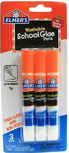 Elmer's Washable School Glue Pens with Precision Tips #1 Teacher Brand (3-pens Per Pack)