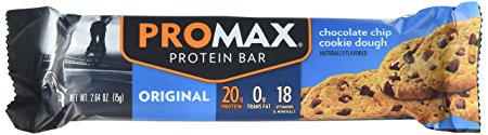 Promax Protein Bar, Chocolate Chip Cookie Dough, 12-Pack
