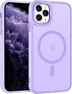 BENTOBEN iPhone 11 Pro Case [Compatible with Magsafe] Translucent Matte Magnetic iPhone 11 Pro Phone Case Slim Thin Shockproof Bumper Women Men Protective Cover for iPhone 11 Pro 5.8", Light Purple