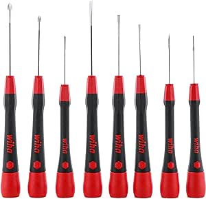 Wiha 26160 8 Piece PicoFinish Precision Screwdriver Set, Slotted and Phillips