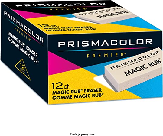 Prismacolor Magic Rub Vinyl Drafting Erasers, 12-Pack (73201)