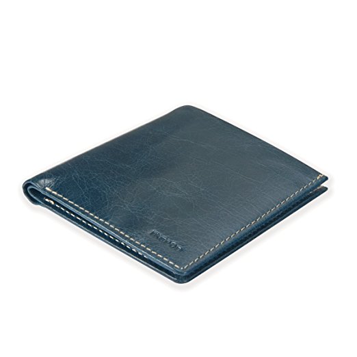 Ikepod Slim Note Leather Slim Wallet with minimalist design , RFID Blocking Bilfold wallet Made of Ultra Soft Full-grain Leather