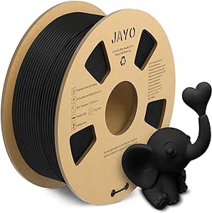 JAYO Matte PLA Filament 1.75mm, 3D Printer Filament PLA Matte 1.1KG, Neatly Wound Filament, Dimensional Accuracy  /- 0.03 mm, 1.1 KG Spool(2.42 LBS), 363 Meters, PLA Matte Black