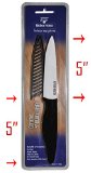 Ceramic Utility Knife - 5 Blade - Long Lasting Sharp Edge - Durable Build- Ergonomic Gripped Handle - Beautiful Black Handle and White Blade
