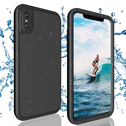 Fit-sport iPhone X Waterproof Case【IP68 Certified】 Shockproof Anti-Drop,360°Full Body Underwater Protecting with Clear Built-in Screen Protector, Clear Sound Cover for iPhone X