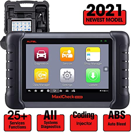 Autel MaxiCheck MX808 [Same as MaxiCOM MK808], 2021 Newest Diagnostic Scanner, All Systems Diagnosis & 25  Services, Injector Coding, ABS Bleed, Oil Reset, EPB, SAS, DPF, BMS, Throttle