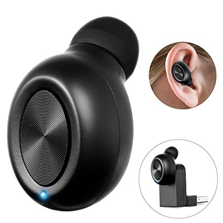 Bluetooth Earbud Wallfire Mini Invisible Bluetooth Headphone Wireless Car Headset Magnetic Charger With HD Mic