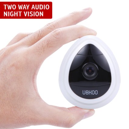 UOKOO Security wireless camera, 1280x720p Home Surveillance Camera, Baby Video Monitor with Night Vision-Two Way Audio White