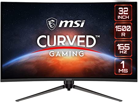 MSI AG321CR, 32" Gaming Monitor, 1920 x 1080 (FHD), VA, 165Hz, FreeSync Premium, HDR Ready HDMI, Displayport, Tilt, Swivel, Height Adjustable,Pivot