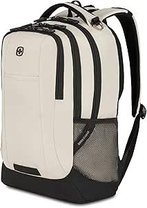 SwissGear Cecil 5505 Laptop Backpack, Cream/Black, 18-Inch