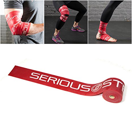 Serious Steel Mobility & Recovery (Floss) Bands |Compression Band | Tack & Flossing Band (7' L x 2" W) *Quick Start e-Guide INCLUDED*