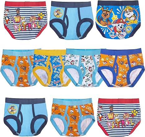 Paw Patrol Boys' 100% Combed Cotton Underwear Multipacks with Chase, Skye, Rubble & More in Sizes 18m, 2/3t, 4t, 4, 6, 8