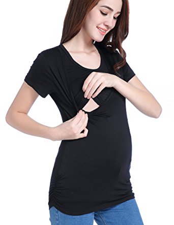 SUIEK Maternity Nursing Shirt Tops Tank For Breastfeeding