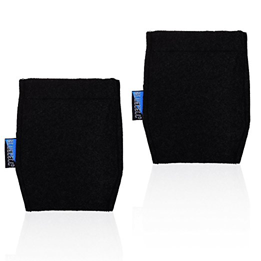 BCP 2-Piece Pocket Square Card Holder for Man’s Suits (Black Color)