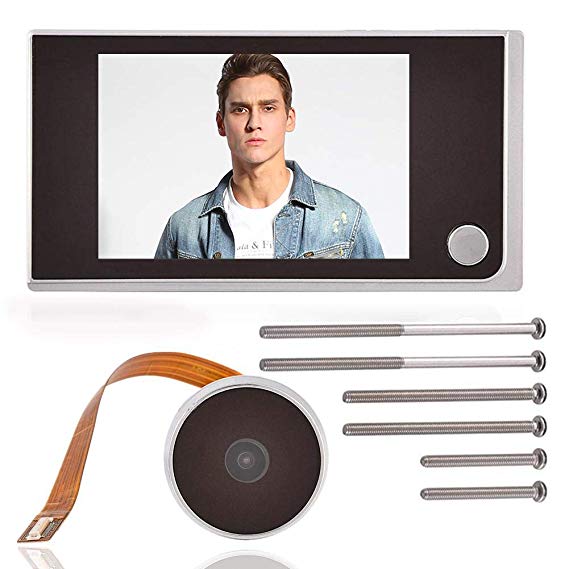 3.5"LCD HD Screen Peephole Viewer Digital Door Eye Viewer Camera 720P Image Resolution 120 Degree Wide Angle Home Security System