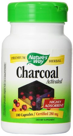 Natures Way Charcoal Activated 100 Capsules 280 mg