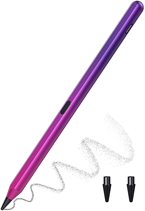 MoKo Stylus Pencil Fit iPad with Palm Rejection, iPad Pencil Compatible with 2021 iPad Pro 11/12.9 Inch (2018-2021), iPad 8th Generation,iPad Air 4th/Air 3rd,iPad Mini 5th, iPad 6/7th, Gradient Purple