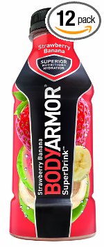 BodyArmor SuperDrink, Strawberry Banana , 16-Ounce Bottles (Pack of 12)