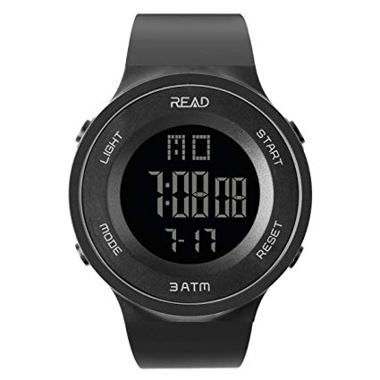 READ Sports Digital Watch for Men Women, Outdoor Military Watches with Alarm, Stopwatch, Calendar, LED Display and Shockproof R90003