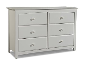 Stork Craft Kenton 6 Drawer Universal Dresser, White