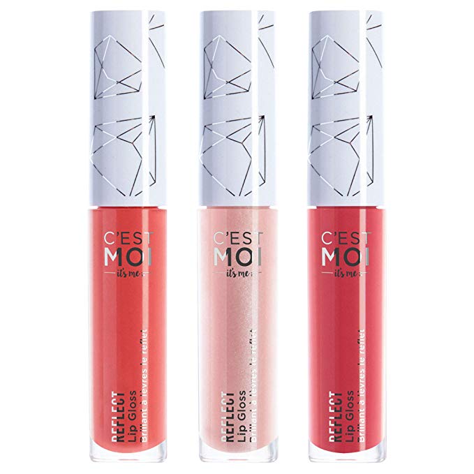 C'est Moi Reflect Lip Gloss Trio Set | Kit Includes Opulence, Bliss & Rise Lip Gloss, Formulated with Natural & Organic Oils, Clinically Tested Non-Toxic Ingredients feat. Jojoba Oil & Sunflower Oil