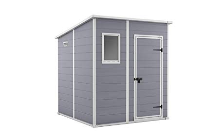 Keter Manor Pent Garden Storage Shed 6 x 6 feet - Grey