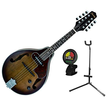 Ibanez M510EOVS A Style Acoustic Electric Mandolin Open Pore Vintage Sunburst Finish w/ Stand and Tuner