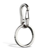 Titanium Ti Quick Release Keychain Carabiner Clip Split Ring Spring Clip Buckle