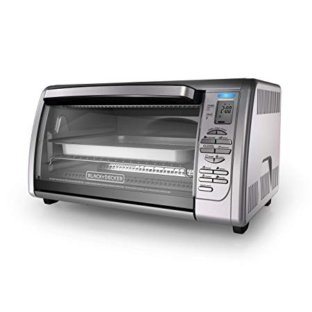 BLACK DECKER Countertop Convection Toaster Oven, Silver, CTO6335S