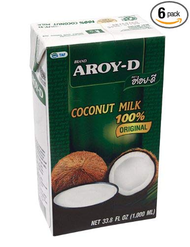 Aroy-D Coconut Milk, 33.8 Fluid Ounce (Pack of 6)