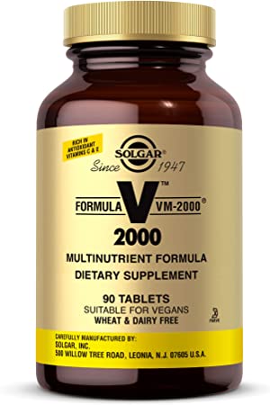 Solgar Formula VM-2000 (Multinutrient System), 90 Tablets - Premium Quality Multiple - Contains Zinc - Supports A Healthy Immune System - Vegan, Dairy Free, Kosher - 45 Servings