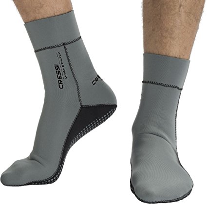 Cressi Ultra Stretch Socks Premium Neoprene Anti Slip 1.5mm Man and Woman - Blue, Black, Pink, Grey, Grey/Black