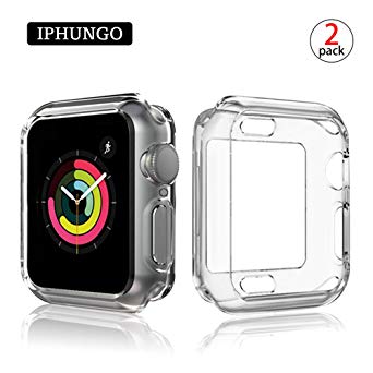 Case for Apple Watch Screen Protector Series 5 Series 4 44mm 40mm, Anti Fog Bubble Half Cover Bumper for iWatch Series 5 4, Ultra Thin Clear TPU Protective Case - 2 Pack