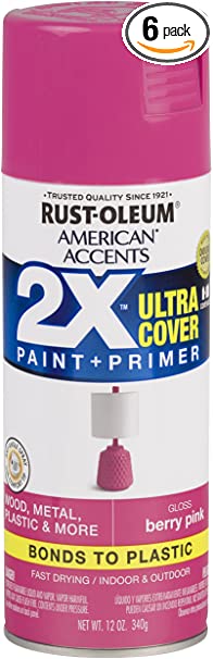 Rust-Oleum 327876-6 PK American Accents Spray Paint, Gloss Berry Pink