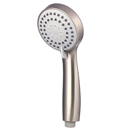 KASUNY High Pressure Handheld Shower Head Suit for Low Water Pressure Condition with Strong Massage Shower Spray Teflon Tape Included Brushed Nickel