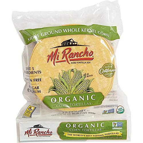 Mi Rancho Organic Yellow Corn Tortilla, 30 ct OU Kosher Certified NON GMO Verified (1)