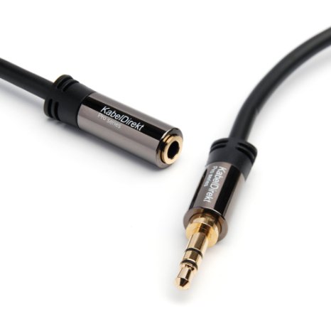 KabelDirekt (25 feet) 3.5mm Male &gt; 3.5mm Female Stereo Audio Extension Cable - PRO Series
