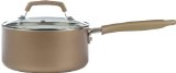 WearEver C94424 Pure Living Nonstick Ceramic Coating Sauce Pan Cookware 3-Quart Gold