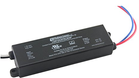 ROBERTSON 3P30011 LD012C070LRAP LED Driver, 12 Watt, 120Vac. Input, 700 mA Constant Current, 8-16Vdc Output, High Power Factor, Forward Phase Dimming 100% - 5%