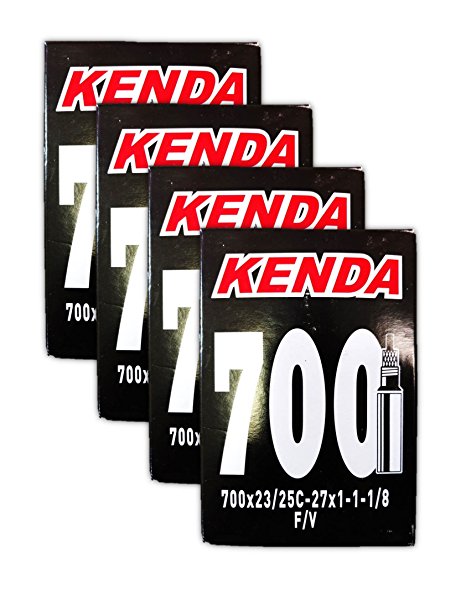 Kenda 700 x 23/25c Bicycle Inner Tubes - 32mm Presta Valve - FOUR (4) PACK