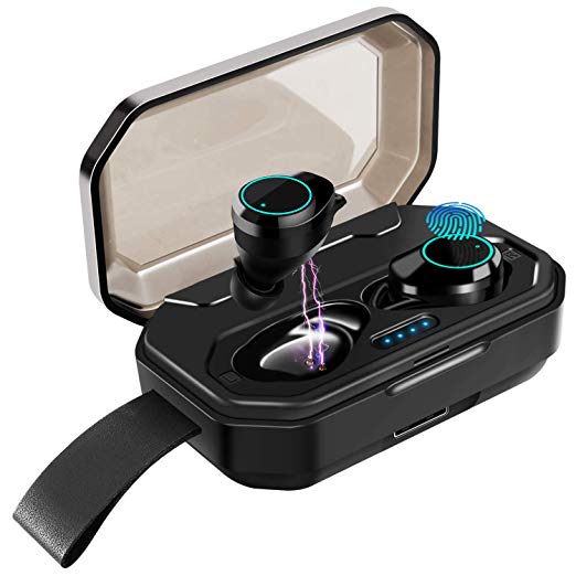 Wireless Earbuds Bluetooth 5.0 TWS Headphones 100H Playtime with Mic Stereo Headset IPX7 Mini in-Ear Earphones Noise Cancelling with 3000mAh Charging Case for Running Sports Workout