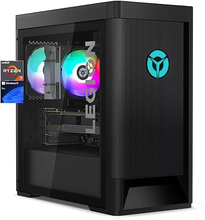 Lenovo Legion T5 Gaming Desktop, AMD Ryzen 7 5700G(Beat i9-10900K) Up to 4.6GHz, GeForce RTX 3060 Ti 8GB, 64GB DDR4, 2TB PCIe SSD  2TB HDD, Wi-Fi 6, Bluetooth, USB-C, RJ45, HDMI, Win 11 Pro, Black