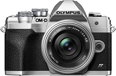 Olympus OM-D E-M10 Mark IV Silver Body with Silver M.Zuiko Digital ED 14-42mm F3.5-5.6 EZ Lens Kit